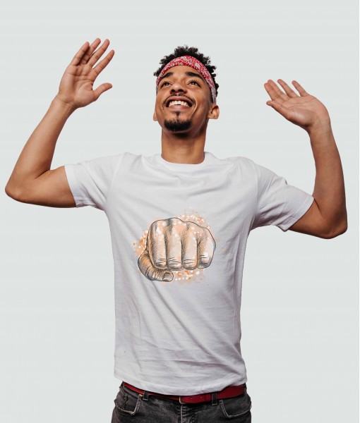 Мъжка тениска с щампа Арт Sketch fist - TShirtArtShop.com